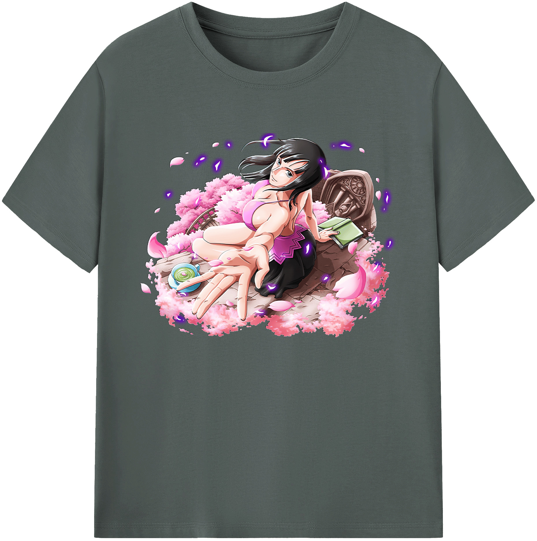 ワンピース ニコ・ロビン ONE PIECE Nico Robin 綿100％ メンズ半袖Tシャツ｜肌触りやわらか＆通気性
